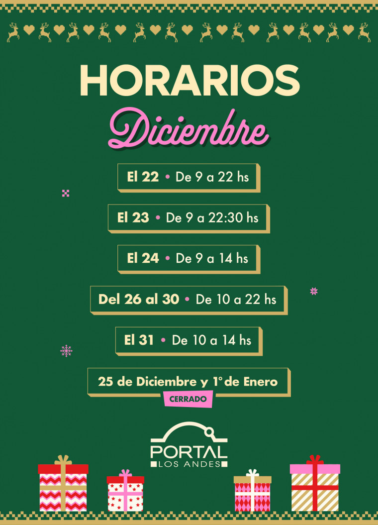 Horarios diciembre